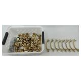 Assorted Gold Cabinet Knobs & Pulls