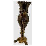 Bradley & Hubbard Neptune Candelabrum - Vintage Rococo Bronze with Gilt Accents