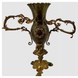 Bradley & Hubbard Neptune Candelabrum - Vintage Rococo Bronze with Gilt Accents
