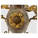 Bradley & Hubbard Neptune Candelabrum - Vintage Rococo Bronze with Gilt Accents