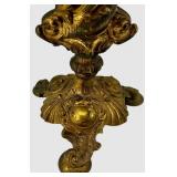 Bradley & Hubbard Neptune Candelabrum - Vintage Rococo Bronze with Gilt Accents