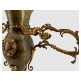 Bradley & Hubbard Neptune Candelabrum - Vintage Rococo Bronze with Gilt Accents