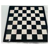 Marble Chessboard with Metal Playing Pieces