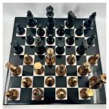 Marble Chessboard with Metal Playing Pieces