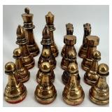 Marble Chessboard with Metal Playing Pieces