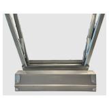 Two Foldable Metal Sawhorses for Workshop or Jobsite
