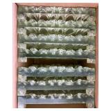 7 Acrylic Tiles with Leaf Motif Relief