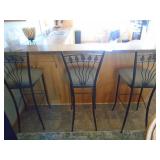 3 Hi top chairs. As shown. CASH ON SITE ONLY. PICKUP IS TUESDAY MAY 19TH FROM 11 AM TO 4 PM. REGARDLESS WHAT THE SCHEDULE STATES.