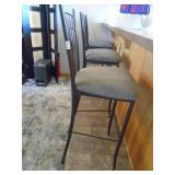 3 Hi top chairs. As shown. CASH ON SITE ONLY. PICKUP IS TUESDAY MAY 19TH FROM 11 AM TO 4 PM. REGARDLESS WHAT THE SCHEDULE STATES.