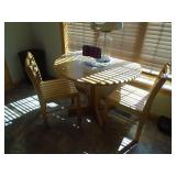 Small nook table with 2 cahirs & lamp. As shown. CASH ON SITE ONLY. PICKUP IS TUESDAY MAY 19TH FROM 11 AM TO 4 PM. REGARDLESS WHAT THE SCHEDULE STATES.