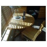 Small nook table with 2 cahirs & lamp. As shown. CASH ON SITE ONLY. PICKUP IS TUESDAY MAY 19TH FROM 11 AM TO 4 PM. REGARDLESS WHAT THE SCHEDULE STATES.