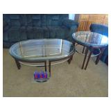 2 galss top end tables. As shown. CASH ON SITE ONLY. PICKUP IS TUESDAY MAY 19TH FROM 11 AM TO 4 PM. REGARDLESS WHAT THE SCHEDULE STATES.