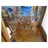 China hutch. Nice condition. With misc german glasses. As shown. CASH ON SITE ONLY. PICKUP IS TUESDAY MAY 19TH FROM 11 AM TO 4 PM. REGARDLESS WHAT THE SCHEDULE STATES.