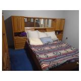 Complete bed & headboard. No mattress. May be queen size? As shown. CASH ON SITE ONLY. PICKUP IS TUESDAY MAY 19TH FROM 11 AM TO 4 PM. REGARDLESS WHAT THE SCHEDULE STATES.