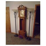 Grandfother clock in need of some repair & tlc with 2 free standing lamps. CASH ON SITE ONLY. PICKUP IS TUESDAY MAY 19TH FROM 11 AM TO 4 PM. REGARDLESS WHAT THE SCHEDULE STATES.