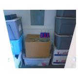 Closet of misc womens clothes in bins. Approx 10 bins in total. Unsure of all contents & may be more than clothes! CASH ON SITE ONLY. PICKUP IS TUESDAY MAY 19TH FROM 11 AM TO 4 PM. REGARDLESS WHAT THE