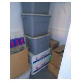 Closet of misc womens clothes in bins. Approx 10 bins in total. Unsure of all contents & may be more than clothes! CASH ON SITE ONLY. PICKUP IS TUESDAY MAY 19TH FROM 11 AM TO 4 PM. REGARDLESS WHAT THE