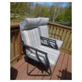 4 outdoor chairs. As shown. 2 are pcitured & 2 more are included and same as the others. CASH ON SITE ONLY. PICKUP IS TUESDAY MAY 19TH FROM 11 AM TO 4 PM. REGARDLESS WHAT THE SCHEDULE STATES.