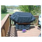 BBQ monument lp gas grill. Used but good condition. With cover. As shown. CASH ON SITE ONLY. PICKUP IS TUESDAY MAY 19TH FROM 11 AM TO 4 PM. REGARDLESS WHAT THE SCHEDULE STATES.