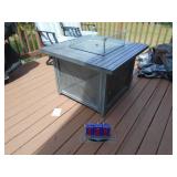 Patio fire pit. Looks like new condition with lp tank. As shown. CASH ON SITE ONLY. PICKUP IS TUESDAY MAY 19TH FROM 11 AM TO 4 PM. REGARDLESS WHAT THE SCHEDULE STATES.