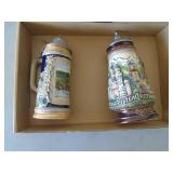 2 german steins. As shown. CASH ON SITE ONLY. PICKUP IS TUESDAY MAY 19TH FROM 11 AM TO 4 PM. REGARDLESS WHAT THE SCHEDULE STATES.