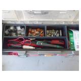 Organizer with electronic meters & misc. As shown. CASH ON SITE ONLY. PICKUP IS TUESDAY MAY 19TH FROM 11 AM TO 4 PM. REGARDLESS WHAT THE SCHEDULE STATES.