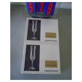 Crystal wine glasses. As shown. CASH ON SITE ONLY. PICKUP IS TUESDAY MAY 19TH FROM 11 AM TO 4 PM. REGARDLESS WHAT THE SCHEDULE STATES.