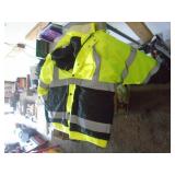 Reflective safety coat. Size xl. New condition. As shown. CASH ON SITE ONLY. PICKUP IS TUESDAY MAY 19TH FROM 11 AM TO 4 PM. REGARDLESS WHAT THE SCHEDULE STATES.