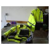 2 reflective saftey coats. As shown. 1 used & 1 like new. Size xxl & xl. CASH ON SITE ONLY. PICKUP IS TUESDAY MAY 19TH FROM 11 AM TO 4 PM. REGARDLESS WHAT THE SCHEDULE STATES.