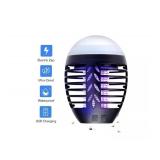 2 Pack of Dartwood Outdoor Bug Zapper - Waterproof, USB Rechargeable and Battery Powered Mosquito Killer, Insect Trap and Fly Swatter