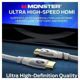 Monster HDMI Cable 4k Ultra HD with Ethernet - Corrosion-Resistant 24k Rose Gold Contacts and V-Grip Connection - HDMI Cable for PS3 and Computer Monitor - 4 FT