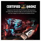 Monster 4Ft HDMI Electronic Cable 4K Ultra Hd with Ethernet Cord 60/120 Hz Refresh Speed 21Gbps 1080p Video Corrosion Resistant Gold Contac