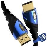 Monster 6Ft Ultra High-Speed Cobalt 2.1 HDMI Electronic Cable - 48Gbps with eARC, 8K at 60Hz for Superior Video Sound Quality for Playstation PS5, Xbox Series X, Roku, Apple, Smart Television