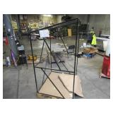 Welded Black Metal Frame Built to Fit Onto Pallets with Angled Roof - Perfect for Projects