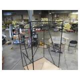 Welded Black Metal Frame Built to Fit Onto Pallets with Angled Roof - Perfect for Projects