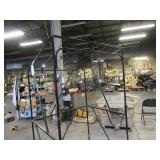 Welded Black Metal Frame Built to Fit Onto Pallets with Angled Roof - Perfect for Projects