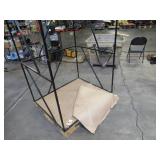 Welded Black Metal Frame Built to Fit Onto Pallets with Angled Roof - Perfect for Projects