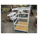 Adjustable White Metal Frame Built to Fit Onto Pallets - Perfect for Projects