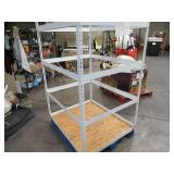 Adjustable White Metal Frame Built to Fit Onto Pallets - Perfect for Projects
