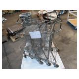 Pallet of 5 Double Deck Mini Push Shopping Carts - All Working