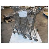 Pallet of 5 Double Deck Mini Push Shopping Carts - All Working