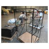 Welded Black Metal Frame Built to Fit Onto Pallets with Angled Roof - Perfect for Projects