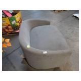 Used 2 Person Swivel Love Seat in Gray - Dirty