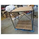 Welded Black Metal Frame Built to Fit Onto Pallets with Flat Roof - Perfect for Projects