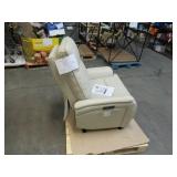 Sanders Leather Power Recliner with Powered Headrest - Cream - Damaged