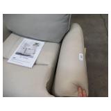 Sanders Leather Power Recliner with Powered Headrest - Cream - Damaged