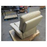 Sanders Leather Power Recliner with Powered Headrest - Cream - Damaged