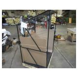 Welded Black Metal Frame Built to Fit Onto Pallets with Angled Roof - Perfect for Projects