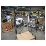 Welded Black Metal Frame Built to Fit Onto Pallets with Angled Roof - Perfect for Projects