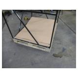 Welded Black Metal Frame Built to Fit Onto Pallets with Angled Roof - Perfect for Projects